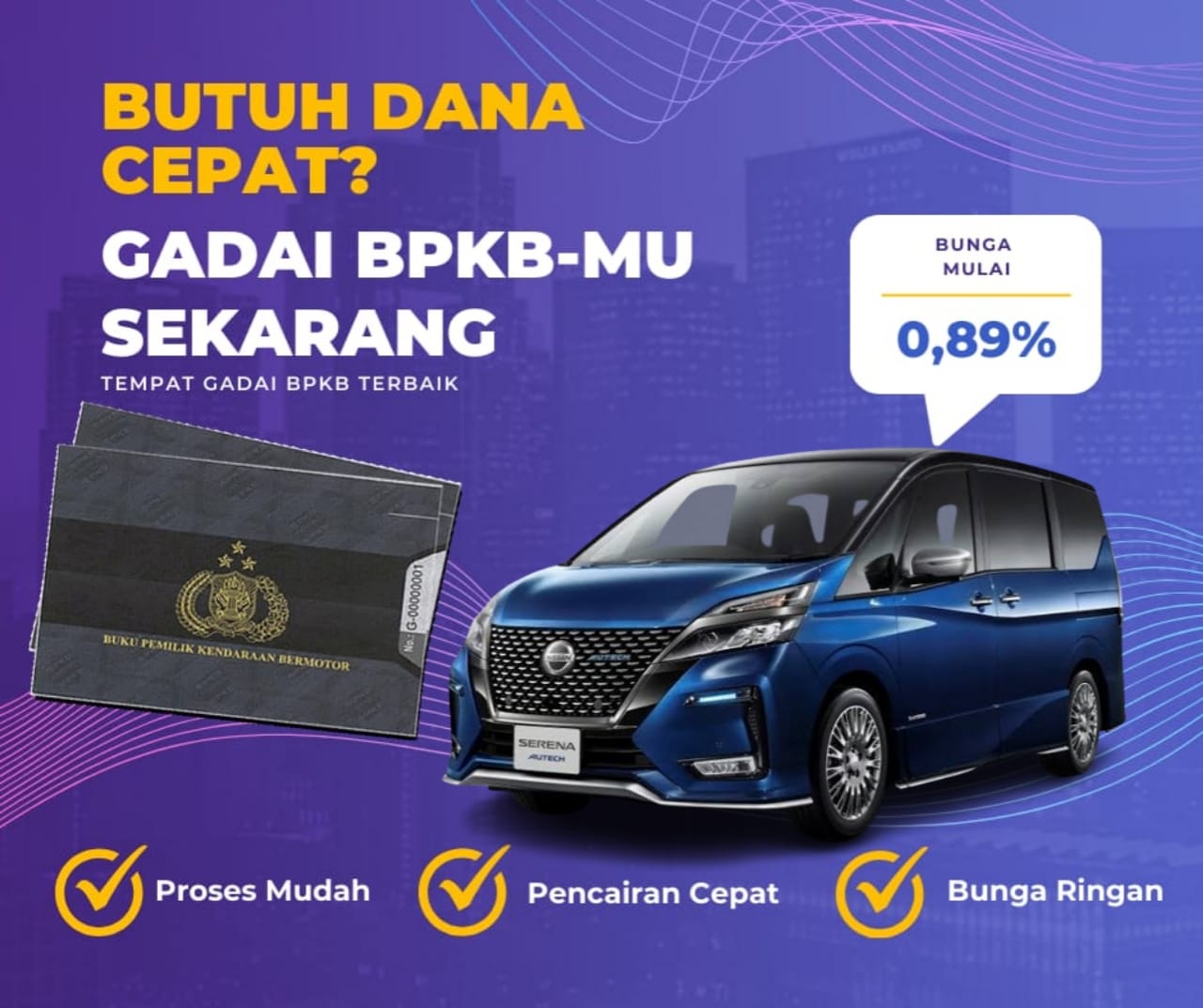 Kredit Jaminan Bpkb Mobil Nissan Serena Dapat Dana Berapa? Seperti Ini Simulasinya